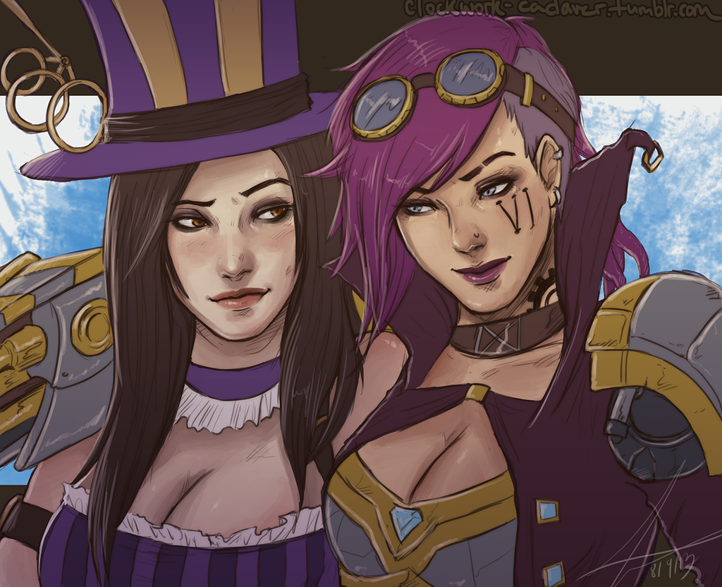 caitlyn and vi by sonellion-d6lgwjg