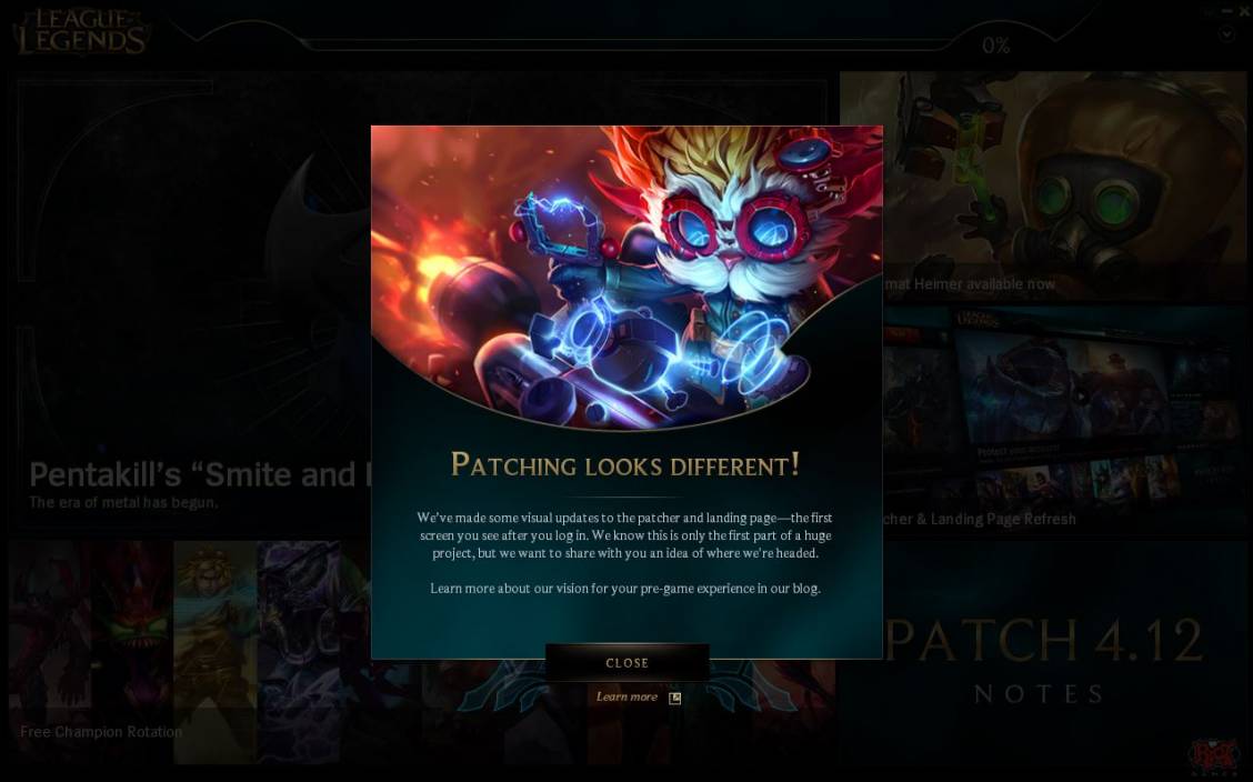 Mise à jour sur le PBE (15/07)