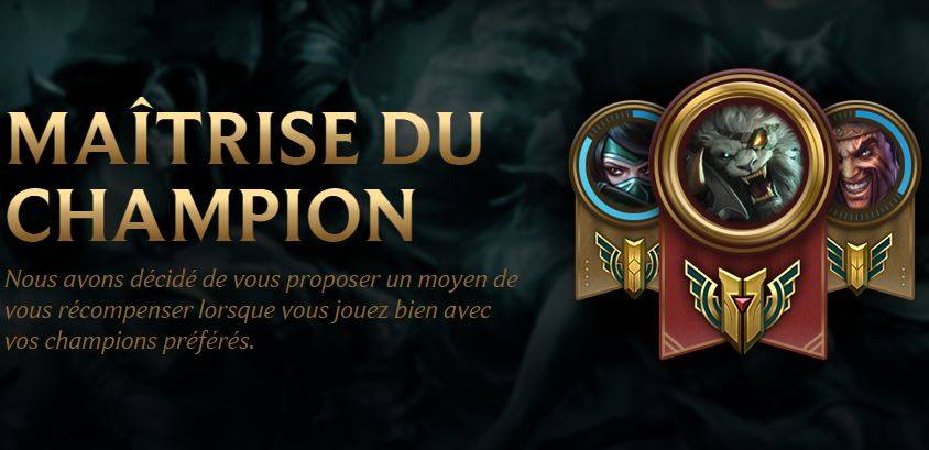 [Updated] Lancement de la Maîtrise du champion sur le PBE